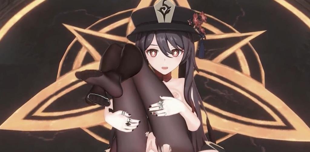 3D甘雨×胡桃激情互插，淫荡交合高潮不断！